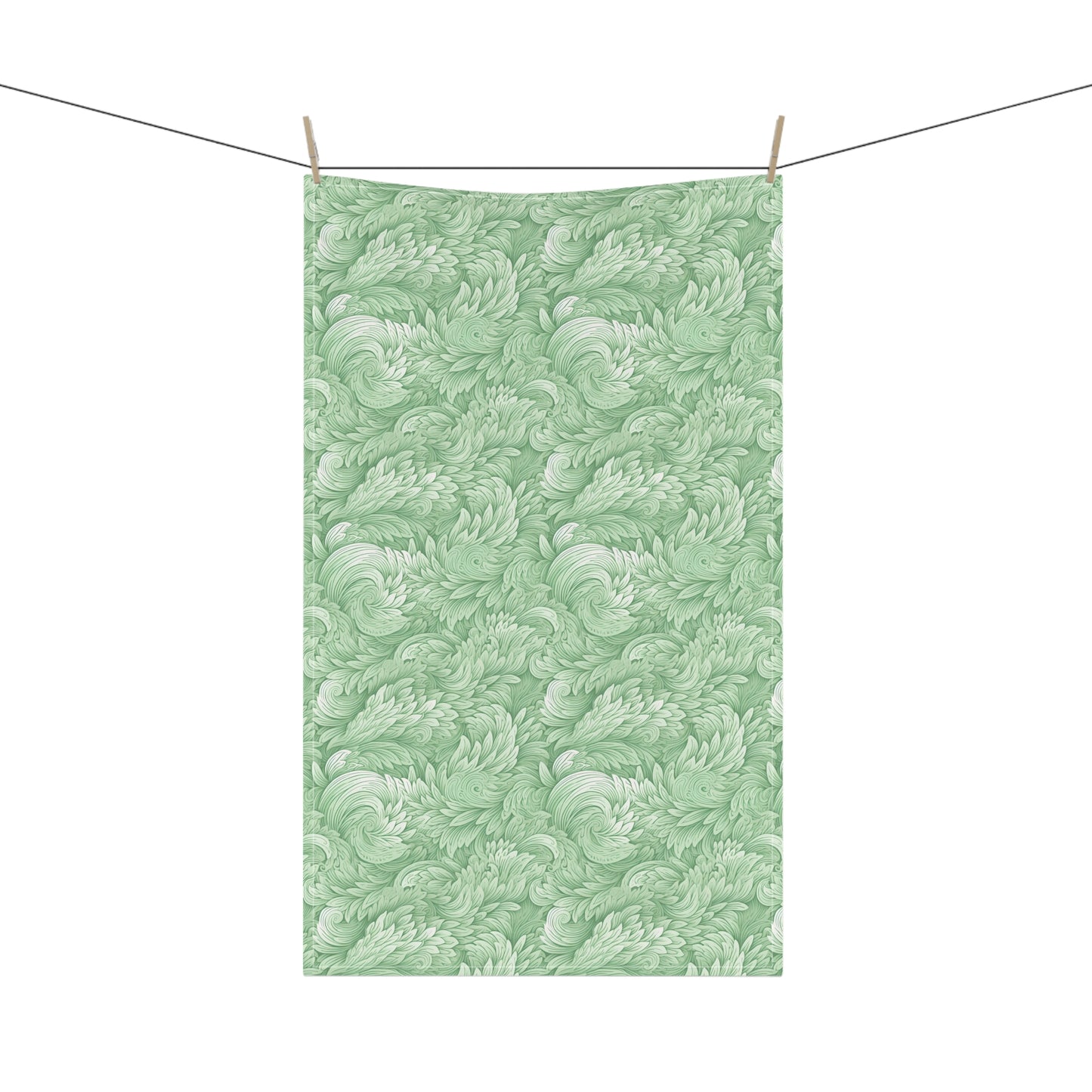 WhisperPrint - Refreshing Grass Green Pattern Cotton Twill Kitchen Towel - Perfect Gift for Hobby Chef / Cozy Home