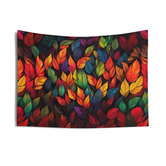Colorful Leaves Tapestry - Indoor Wall Tapestries