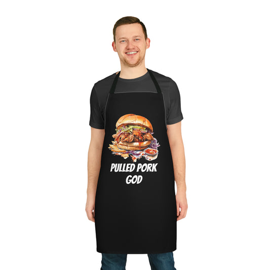 BBQ Lovers / Enthusiasts - "Pulled Pork God" Edition Apron  - Fathers Day Gift / Barbeque Gift - Cotton Apron / Kitchen Accessoire
