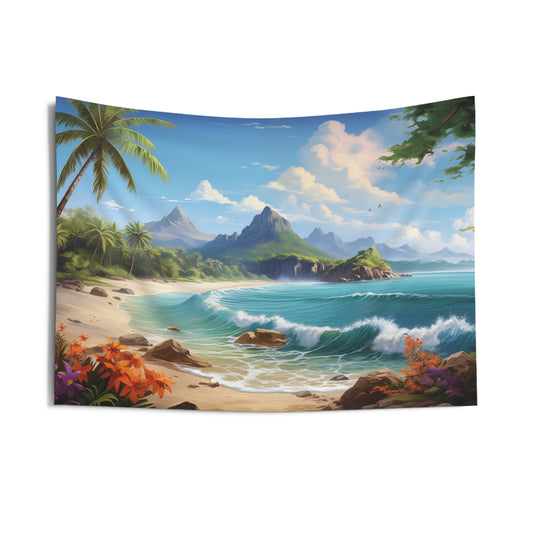 Tropical Beach Tapestry - Indoor Wall Tapestries