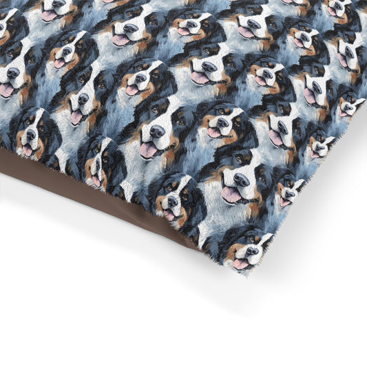 Majestic Bernese Mountain Dog Pattern Style Pet Bed