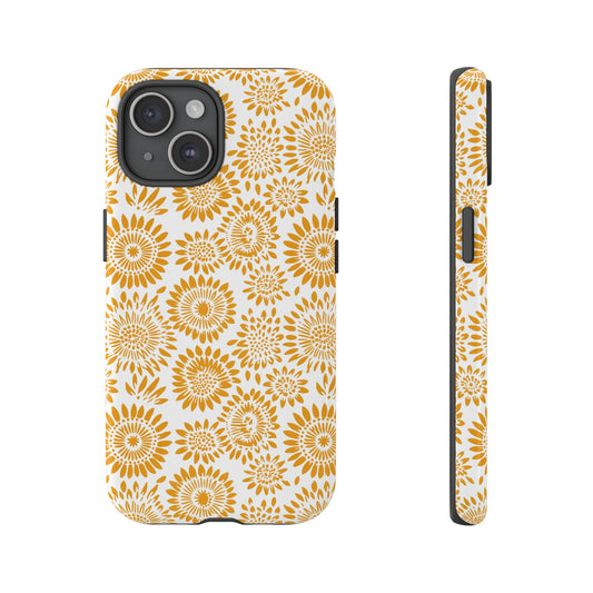 Yellow Mustard Summer Marrakech Sun Block Print Pattern Phone Case / Phonecase - Tough Cases for iPhone 15, iPhone 14 and iPhone 13