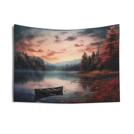 Lake Sunrise Tapestry - Indoor Wall Tapestries