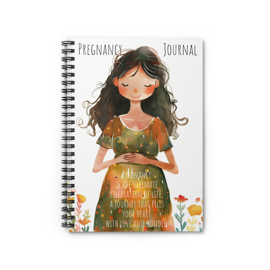 Pregnancy Diary / Pregnancy Journal / Baby Journal - Spiral Notebook - Ruled Line