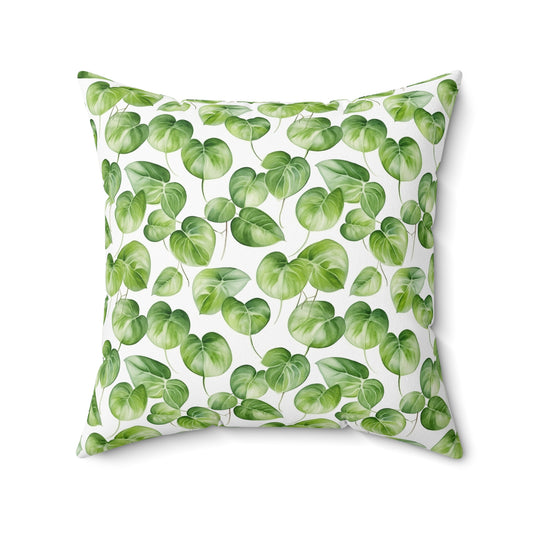 Gardening Lovers Collection - Pothos (Epipremnum aureum) Herbal Garden Plants Pattern - Spun Polyester Square Pillow - Perfect Gift