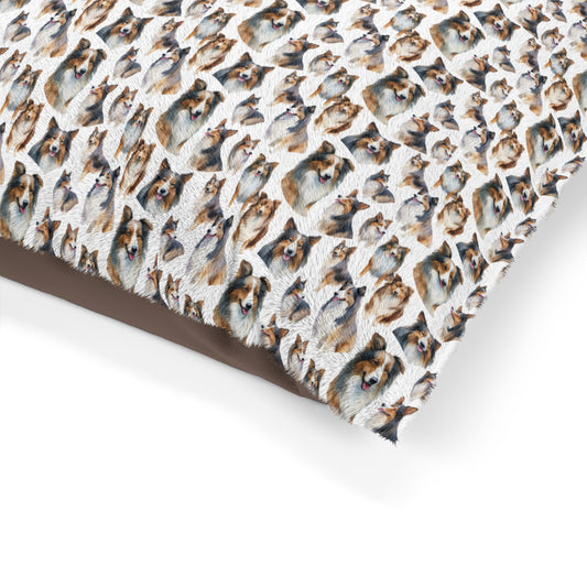Majestic Sheltie Dog Pattern Style Pet Bed