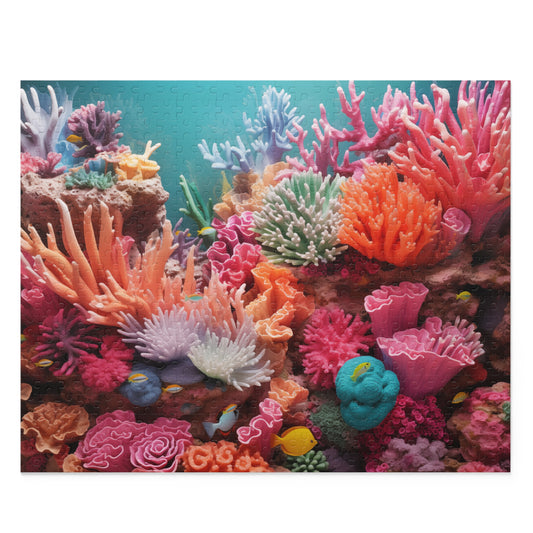 Colorful Coral Reef Style Puzzle - Jigsaw Puzzle (120, 252, 500-Piece)