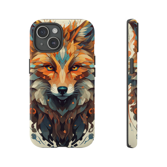 Majestic Fox Polygon Style Phone Case / Beautiful Color Case - Tough Cases for iPhone 15, iPhone 14 and iPhone 13