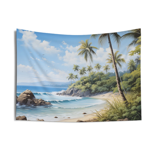 Beach Palm Tapestry - Indoor Wall Tapestries