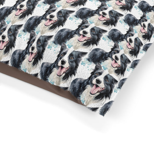 Majestic Border Collie Dog Pattern Style Pet Bed